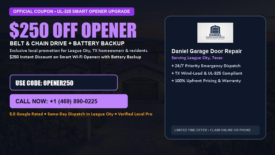 Daniel Garage Door Repair $250 OFF Premium LiftMaster Opener Installation